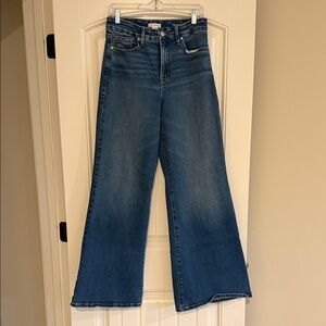Good American Dark Blue Flare Jeans